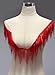 Labellezalady 1Meter/39 Gold Silver Red Black Beads Wavy Water Shape Fringe Trim Beads Fringe Belt Trim Ribbon Tassel Chain for Clothing,Gift Pack,Shose,hat DIY Decoration (Red-2401, TR2401)