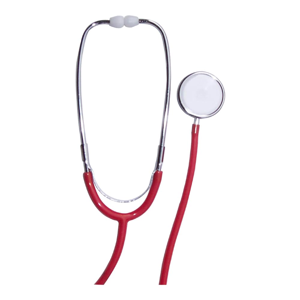 Dukal TEC 1100 R Tech-Med Stethoscope, Single Head, 22" Size, Red