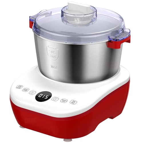 Electric Dough Mixer 7Qt with Ferment Function, Dough Maker 304 Stainless Steel Bowl, Microcomputer Control, Face-up Touch Panel, Easy To Clean for Bread & Pizza