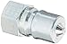 Eaton Hansen 3K21118 Steel ISO-B Interchange Hydraulic Fitting, Plug with Valve, 3/8"-18 NPTF Female, 3/8" Body, Neoprene Seal