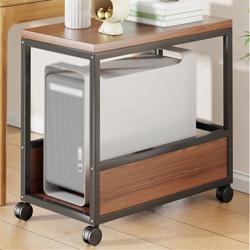 Soporte para CPU de 2 Niveles con Ruedas, Estante de Almacenamiento Móvil para CPU, Uso en Oficina y Hogar (Mediano) miniatura 5