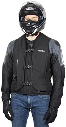 HELITE Unisex-Adult Adventure Motorcycle Airbag Jacket, Black, Small
