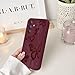 FUXICASE for Samsung Galaxy S23 FE 5G Case, Creative Butterfly Pattern Design for Girl Women, Soft Silicone Shockproof Anti-Scratch Protection Phone Cover for Galaxy S23 FE (Burgundy Red Butterfly)