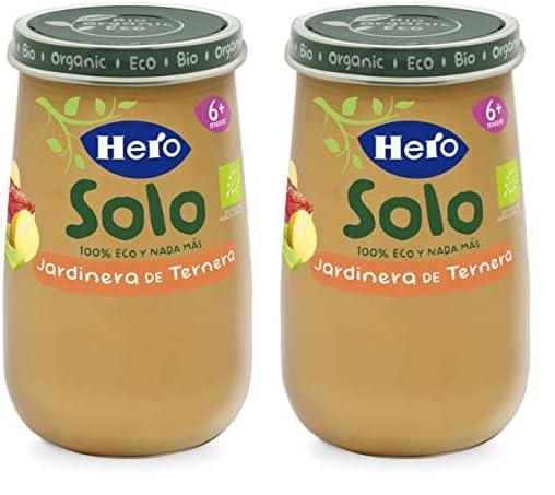Hero Solo Tarrito de Jardinera de Ternera Ecológico, 190g (Paquete de 2)