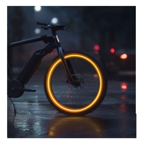 customTAYLOR33 Orange High Intensity Grade Reflective Copyrighted Safety Rim Tapes - (Must Select Your Rim Size) (27.5" (TIRE Size, for Bicycles/eBikes))