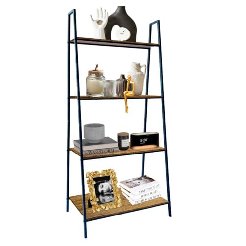 Consejos para Comprar Librero de Escalera los más recomendados. 44 LUMO HOME Librero Estantería de 4 Niveles para Almacenamiento Marco de Acero, diseñado con un Marco sólido, almacena Libros en la Oficina en casa, Guarda Utensilios de Cocina...
