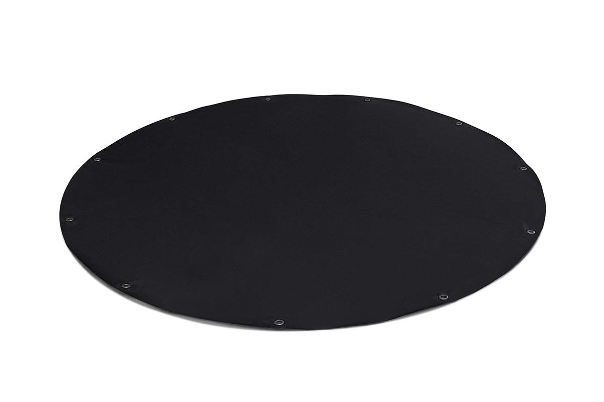 (620g/m²) bâche de Camion Ronde/bâche en PVC avec Oeillets de 20mm bâche de Couverture de Piscine (220cm, Noir RAL9005)