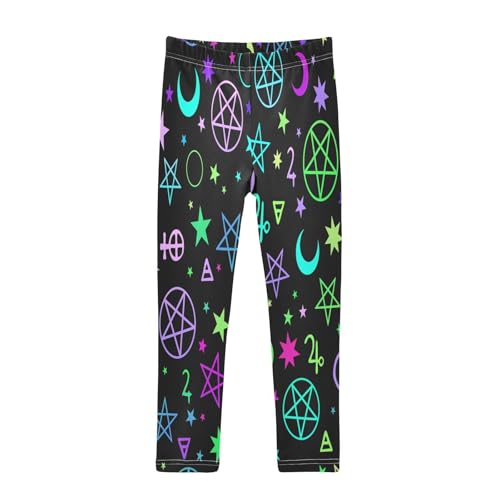 Bolaz Toddler Girls Leggings Printed Yoga Pants Leggings Painting Colorful Stars for Kids