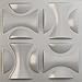 Ekena Millwork 19 5/8"W x 19 5/8"H York EnduraWall Decorative 3D Wall Panel, Silver (12-Pack for 32.04 Sq. Ft.