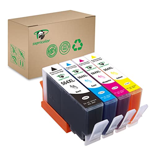 Tinta Y Tóner, Office Product Supricolor - Cartuchos de tinta de repuesto 564xl, compatible con HP 564XL 564 XL, funciona con Photosmart 7520 5520 6520 6510 7510 7515 C310a DeskJet 3520 3522...