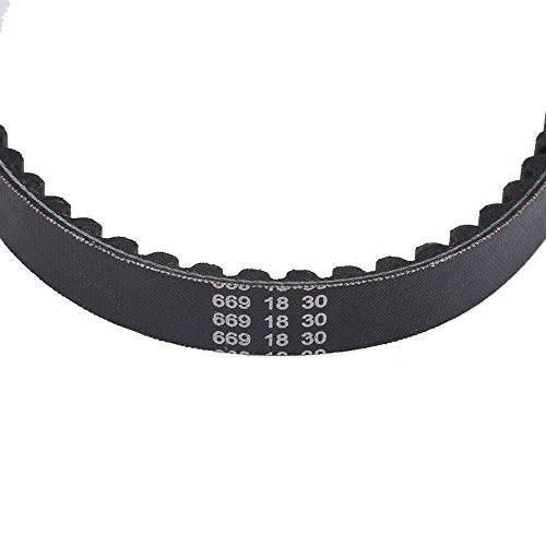 Qiilu Keilriemen Antriebsriemen, Schwarz Gummi Antriebsriemen für GY6 50CC 139QMB Roller 669-18-30
