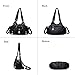 Imagen de PORRASSO Bolsos de Mujer Moda Bolso de Hombro Bolso Hobo Bolso Bandolera de Cuero PU Suave Señora Bolso de Mensajero para Compras Escuela Oficina Multicolor