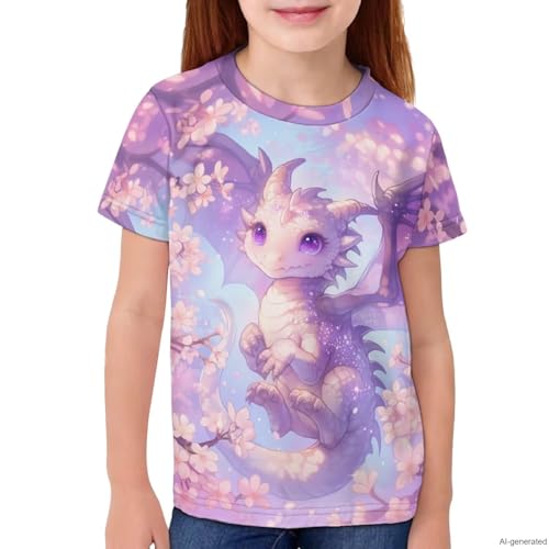 Image of WELLFLYHOM Kids Tshirts Girls Boys Short Sleeve Crewneck Tees Shirts Casual Sport Pullover Tops Size 3-16 Years