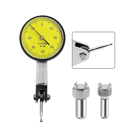 Measuring Tool Accurate Dial Gauge Test Indicator Precision Metric with Dovetail Rails Mount 0-4 0.01mm Measuring Instrument Tool High Resolution