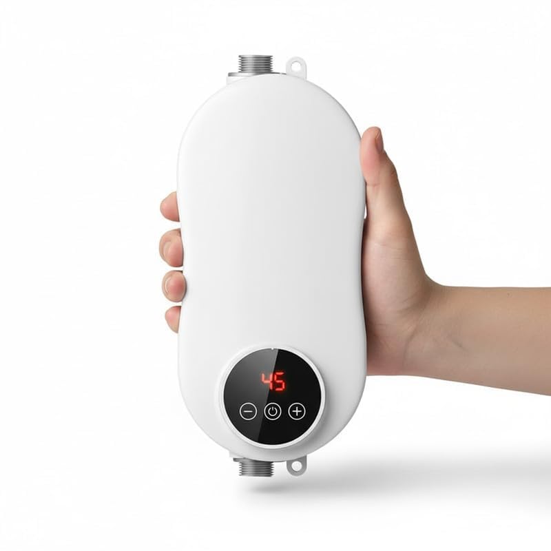 Drumstone 𝟏𝟓-𝐘𝐞𝐚𝐫𝐬 𝐖𝐚𝐫𝐫𝐚𝐧𝐭𝐲 5500W Instant Electric Hot Water Heater | LED Touch Control Tankless System | Fast Heating Water Geyser with Digital Temperature Display Kitchen & Bathroom-image-44