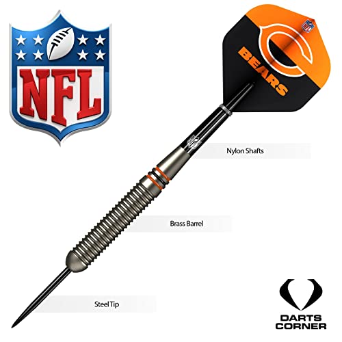 Officially Licensed NFL Chicago Bears Professional American Football Brass Steel Tip Darts (D1311) - Image 4