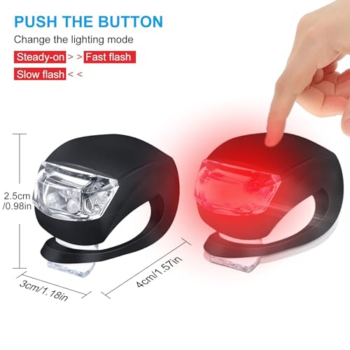8 Stück LED Kinderwagen Beleuchtung, Silikon Kinderwagen Lichter Wasserfest, Sicherheitslicht Set Mit 3 Lichtfunktionen, Klippbare Tragbare Warnlichter Für Joggen Rucksack Camping Hundegeschirr