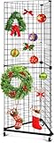Gridwall Panel Display Stand, 2' x 5.5' Ft Heavy-duty Movable Wire Gridwall Display Racks, Floorstanding Double Side Display Stand for Home Organization, Retail, Trade Show, Arts Craft Fair (Black)