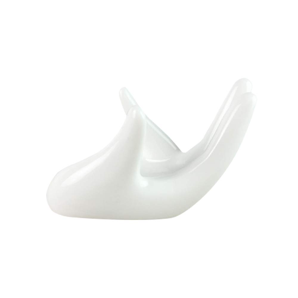 LSHCX3D Moon Lamp Stand Crystal Ball Stand Suitable for Home, Bedroom, Living Room, Office Decoration, 3.14in L x 1.85in H, 2 Pack(Ceramic)