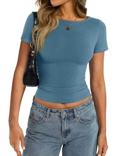 EasyGala Womens Cotton Boat Neck Short Sleeve...