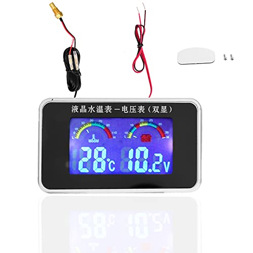 Voltmetro Digitale Per Auto 12V - Monitor Batteria E Temperatura, Display LED, Materiale Ignifugo
