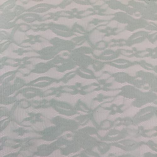 Dentelle florale haut de gamme Fiona menthe 5m x 140cm