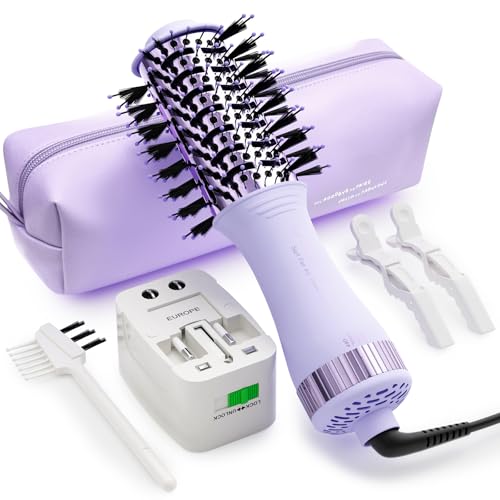 Image of Dual Voltage Hair Dryer Brush 110-240V Travel Blow Dryer Brush in One