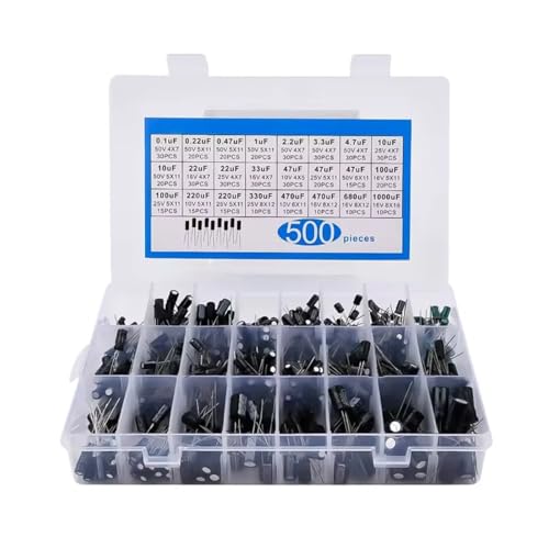 Condensateurs électrolytiques aluminium kit 500 pièces pour réparer les pannes d'alimentation