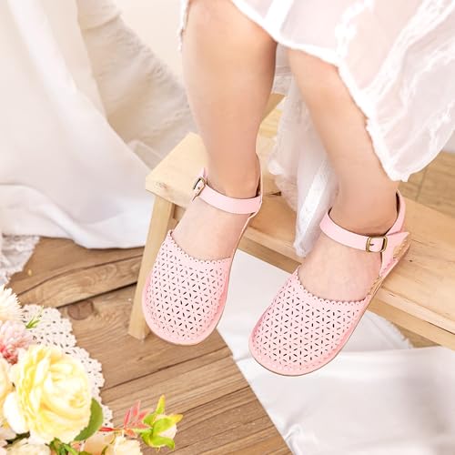 Image of THEE BRON Toddler Girls Espadrilles Sandals Hollow Out Rustic Dress Shoes