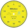 Mitutoyo 513-415-10E Dial Test Indicator, Horizontal Type, 0-0.8 mm Range, 0.01 mm Graduation, Shock-Resistant Indicator with Jeweled Movement for Precision Alignment and Inspection