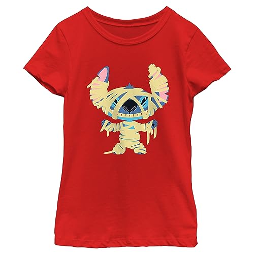 Disney Girl's Lilo & Stitch Halloween Mummy Stitch T-Shirt