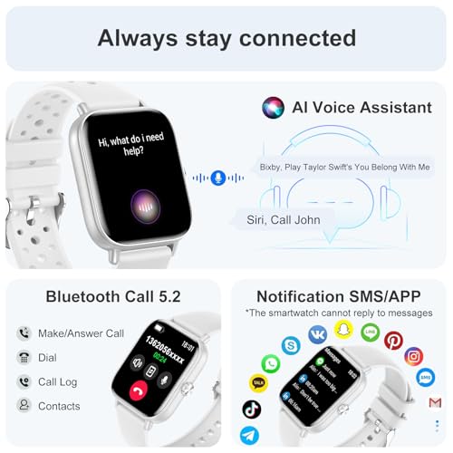 Smart Watch for Women(Answer/Make Calls), 1.83" HD Touch Screen Fitness Watch with Heart Rate SpO2 Sleep Monitor - Image 2