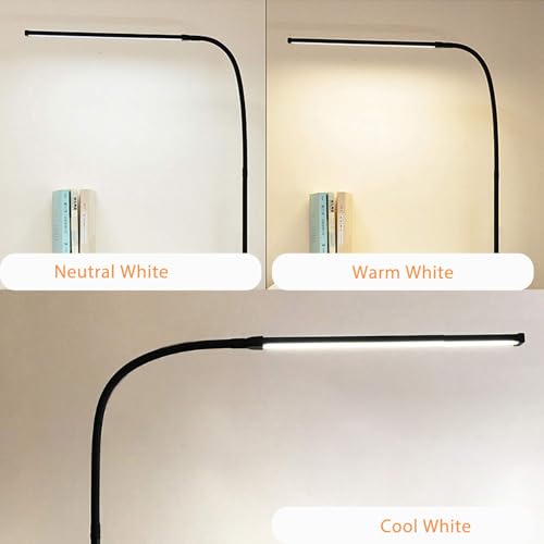 LED Floor Lamp – Touch Control Dimmable Standing Lamp with 3 Color Modes, 10 Brightness Levels, Flexible Gooseneck Reading Light for Living Room, Bedroom & Office Energy Class A - Image 4