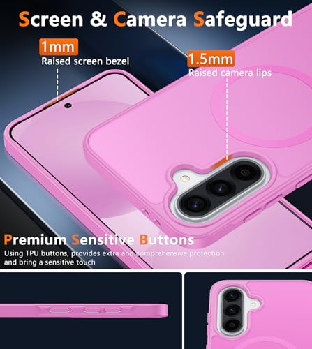 Image of FNTCASE for Samsung Galaxy A36-5G Case: for Galaxy A56 5G Case Magnetic Translucent Matte Shockproof Slim Phone Cover - Military Grade Drop Proof Hard Back Anti-Fingerprint Protective Case - 6.7 inch