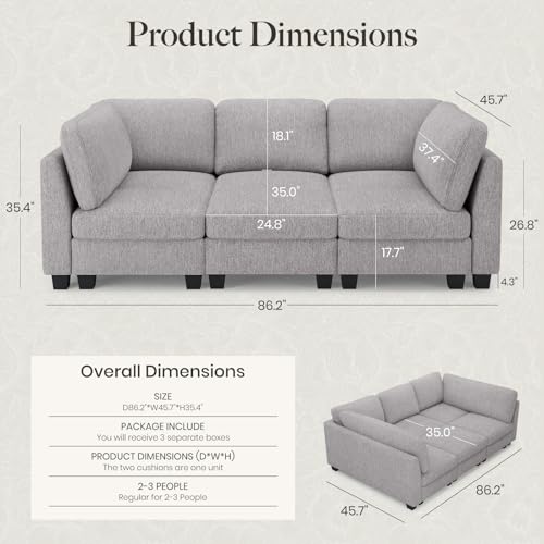 46% Off Belffin Sectional Sleeper Sofa – Save $300 - Image 3