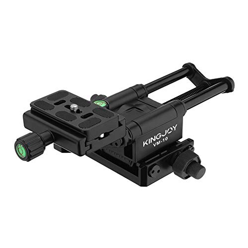 Kamera Slider Dolly, KINGJOY Universal Makrofokussierter Kugelkopf Kugelkopf Nahaufnahme Aufnahmekamera Halter Stativkopf mit 1/4 & 3/8 Zoll Montage