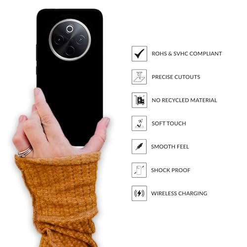 Image of SPRIG Compatible with iQOO Z10 Premium SilkTone Back Cover Drop Tested Shock Proof Mobile Case for Men, Women, Boys and Girls with Camera Protection (Black)