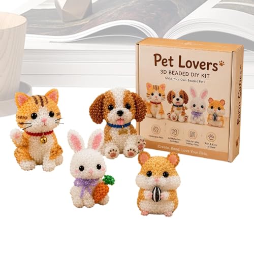 Kit 3D animales con cuentas para relajarse y ejercitar la mente en casa 6