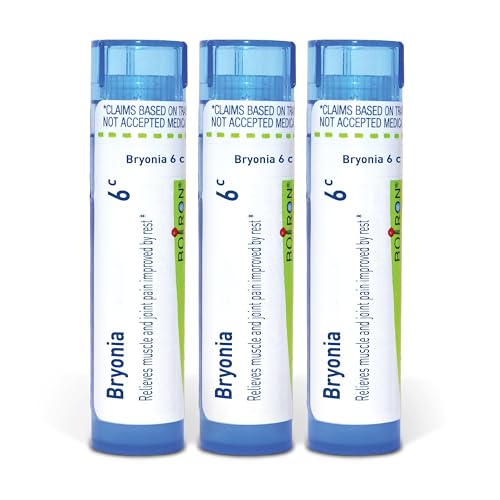 Boiron Bryonia Alba 6c Homeopathic Medicine for Muscle and Joint Pain Improved by Rest - Pack of 3 (240 Pellets)