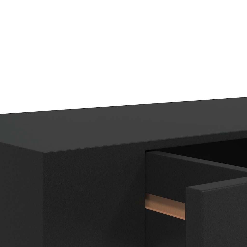 Estantería flotante negra con cajón, 48 x 25 x 8 cm, tablero de fibra de densidad media, moderno para libros, decoración, cocina, baño, sala de estar
