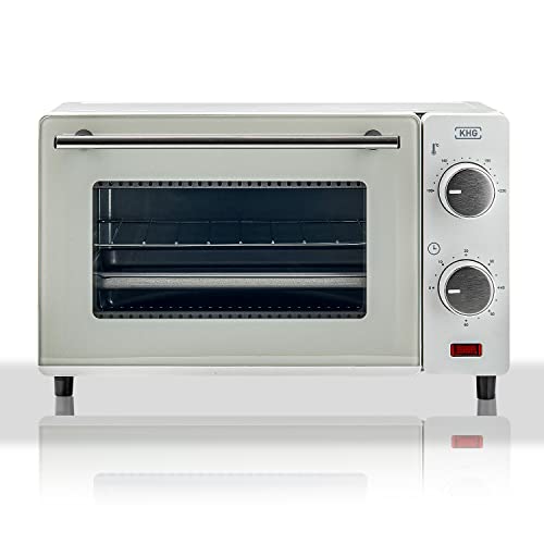 KHG Minibackofen MBO-10W aus Metall in weiß mit Ober-/Unterhitze, 10l Garraum, 650 Watt, inkl....