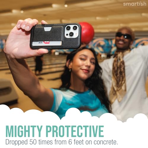 Image of Smartish iPhone 15 Pro Max Wallet Case - Wallet Slayer Vol. 2 [Slim /Protective] Credit Card Holder w /Kickstand Drop Tested Hidden Card Slot Compatible w /Apple iPhone 15 Pro Max - Custom Prints