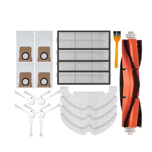 Accessories Compatible For Dreame Bot D10 Plus RLS3D Vacuum Cleaner Spare Parts HEPA Filter Mop Cloth Side/Main Brush Dust Bag(Mop Cloths-4pcs)