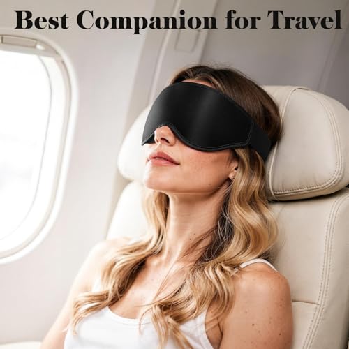 Fygrip 3D Eye Mask Sleep Mask for Men & Women, Black | 100% Pressure-Free & Light Block-Out Eye Mask for Sleep with Easy Adjustable Strap, Night Eye Cover for Travel - image 7