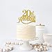 Gold Glitter 20th Anniversary Cake Topper - for Happy 20th Wedding Anniversary / 20 Birthday Party/Cheers to 20 Years Party Decorations