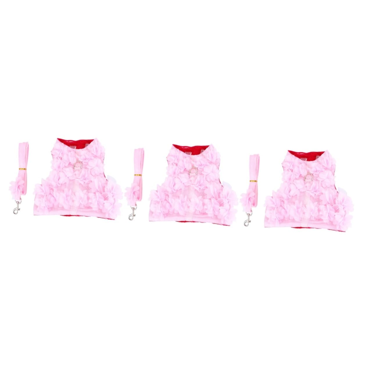 COLLBATH 3 STK Brustgurt hinten würfelunterlage einhelll Brustgeschirr hundezuggeschirr Hundegeschirr Hund mittel Katzensachen Hundeseil Dackel Haustierbedarf Haustier-Traktionsseil Rosa
