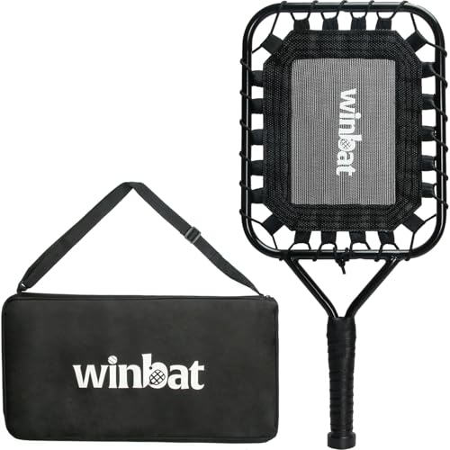 Winbat Baseball Fungo Bat Racket, Sturdy Fly Ball Racket for Parents and Coaches, Precision Aid for Hitting Grounders and Pop Flies (FungoBat-Black)
