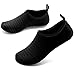 ANLUKE Water Shoes Barefoot Aqua Yoga Socks Quick-Dry Beach Swim Surf Shoes for Women Men Black/Solid 40/41