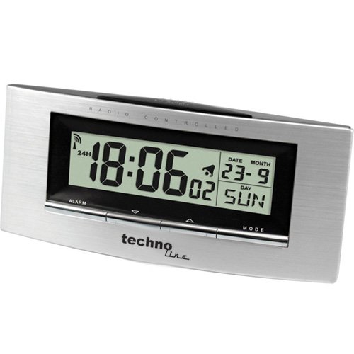 Proficell WT 182, 63 x 35 x 140 mm, 2 x AA Mignon, Plata - Despertador