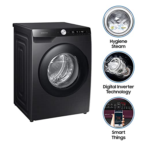 Upgrade Your Laundry Experience with Samsung's 8 Kg 5 Star AI Control & Wi-Fi Fully-Automatic Front Loading Washing Machine (WW80T504DAB1TL in Black Caviar)! Enjoy Superior Cleaning with the Latest Digital Inverter Technology. Order Now!